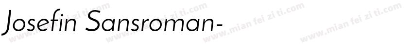 Josefin Sansroman字体转换